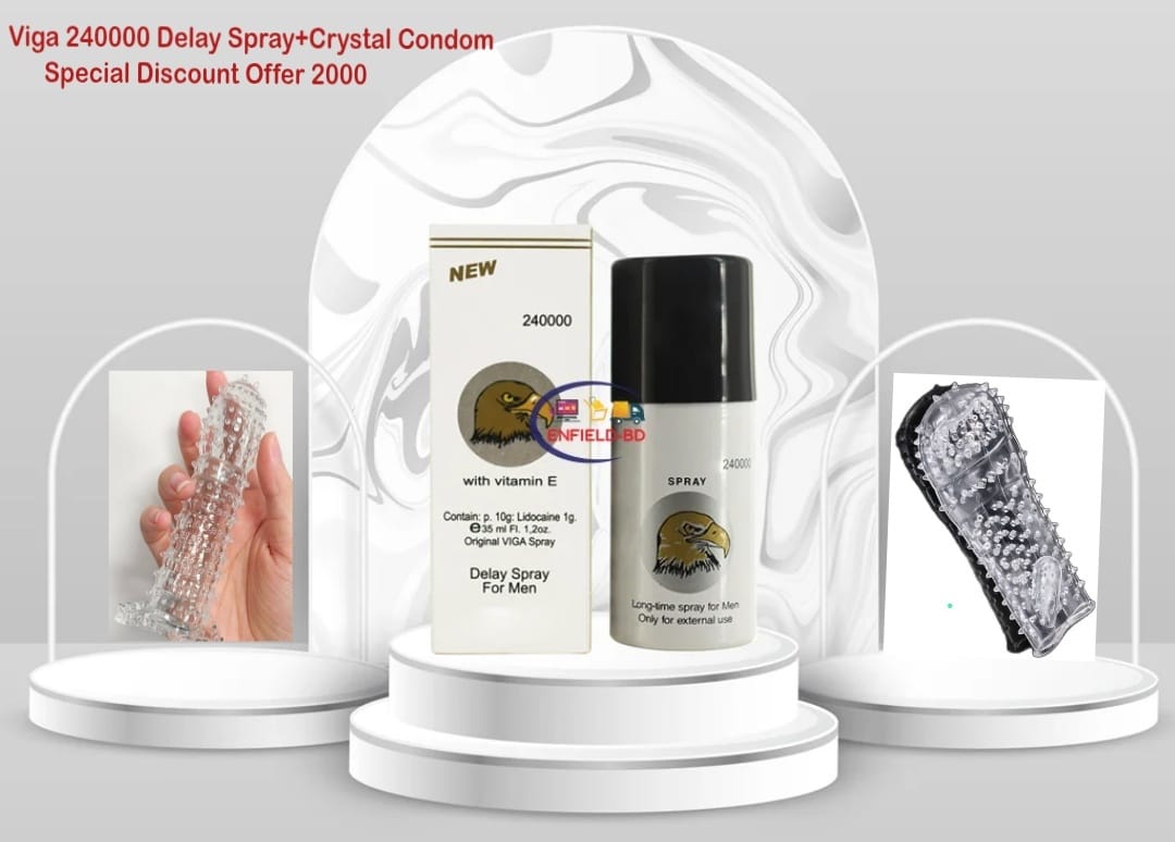 Viga 240000 Delay Spray + Crystal Condom | Special Discount Offer 2000