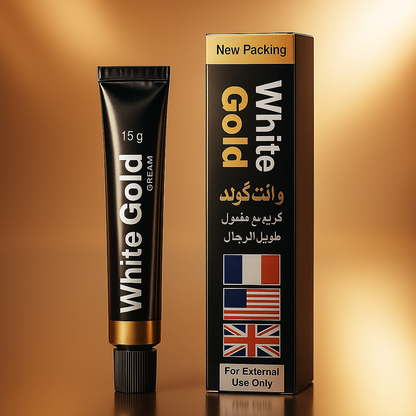 White Gold Cream – Men’s Long-Lasting Performance Formula | External Use Only
