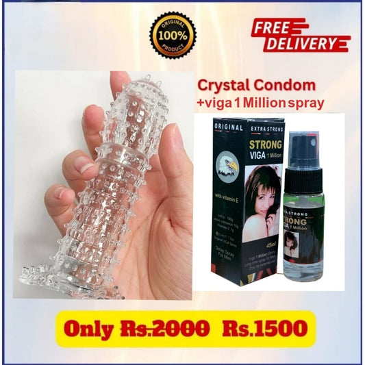 Crystal Condom + Viga 1 Million Spray Combo – Special Discount