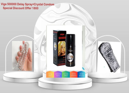 Viga 500000 Delay Spray + Crystal Condom | Special Discount Offer 1800